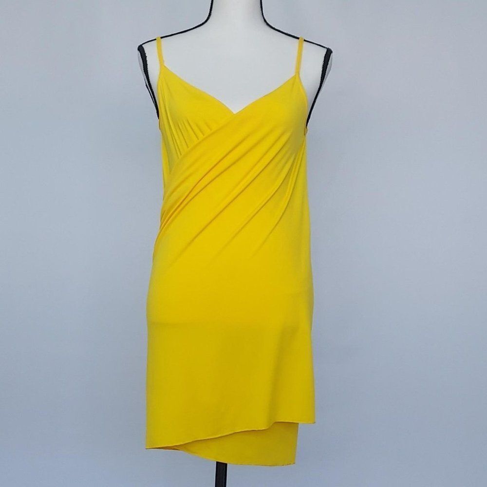 Women's Bikini Cover Up Spaghetti Straps Backless Beach Dress Small Yellow NWOT